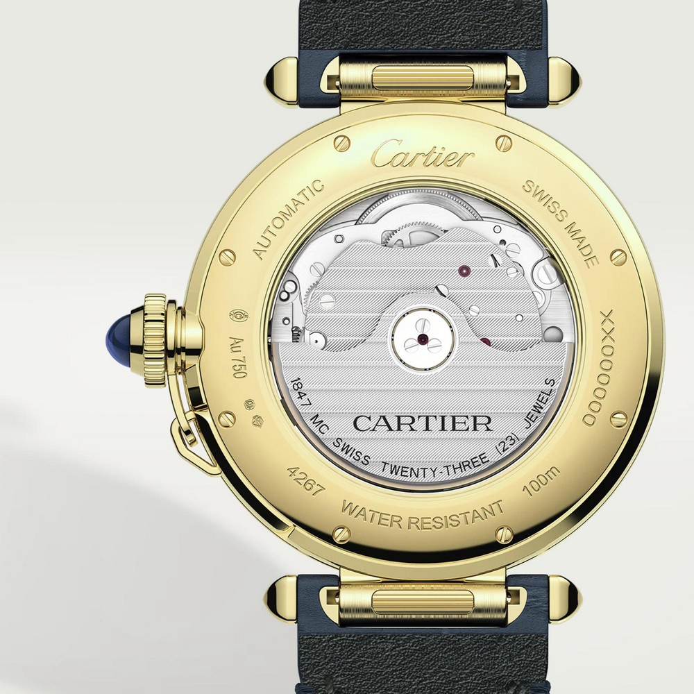 Đồng Hồ Cartier Pasha De Cartier Watch 41mm Nam Vàng Xanh Trắng